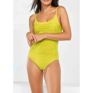 Calvin Klein Yellow Green Women's One Pc Swimsuit Size 10  NWT